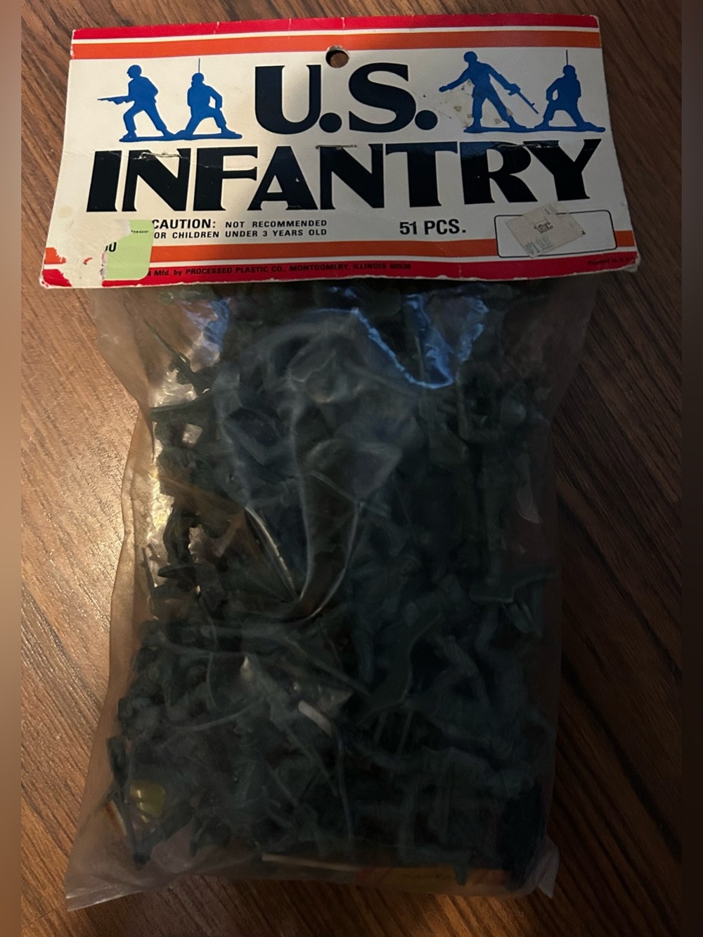 Sealed 51 pieces Army Men Toy Soldier plastic US Infantry figures Vintage 1194